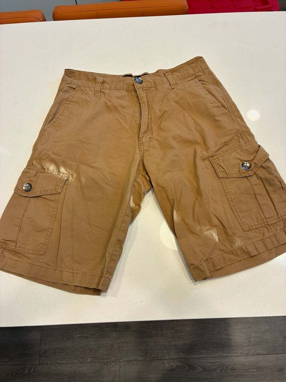 Southpole Cargo Shorts Size 30 Brown Ripstop